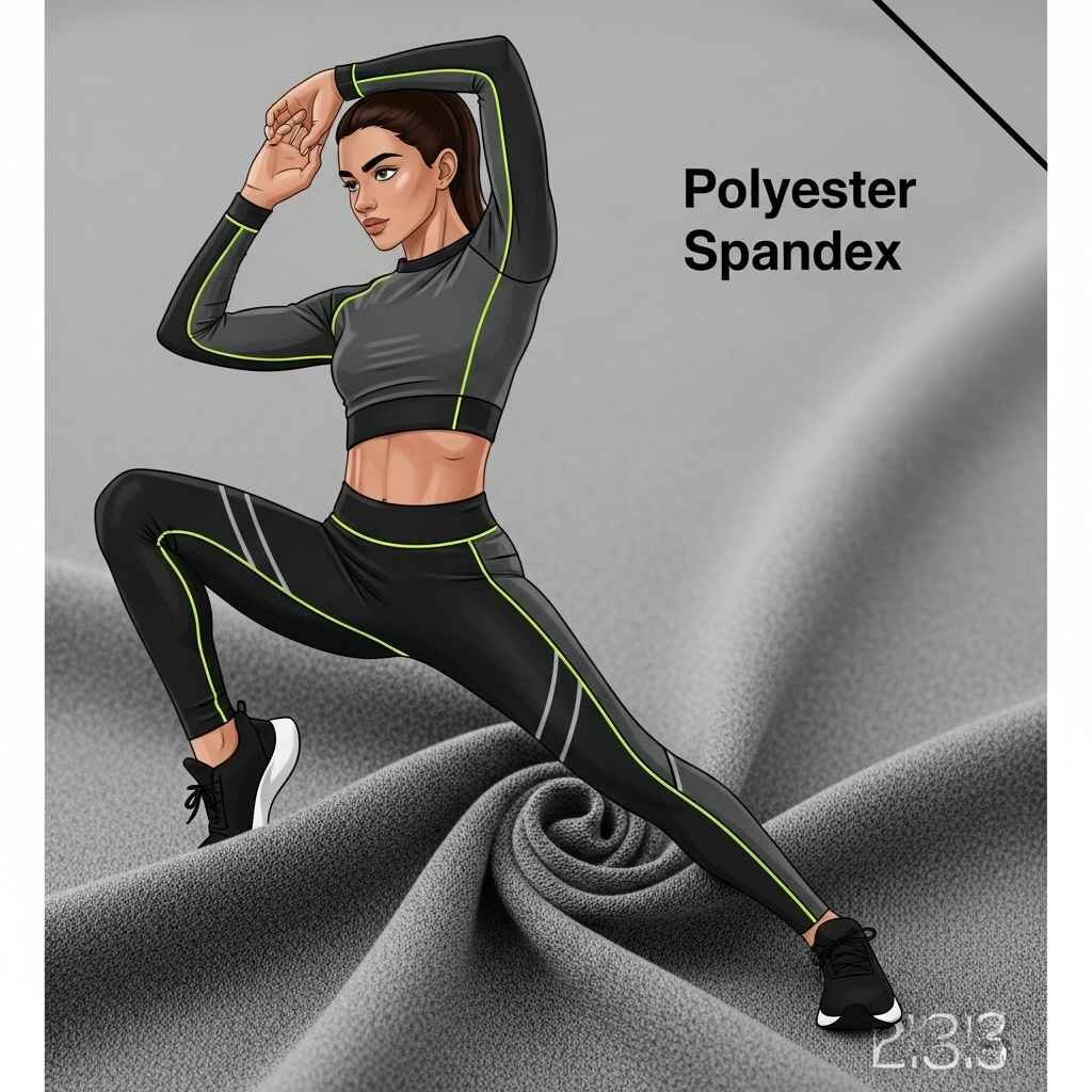 Polyester Spandex Fabric (Best for Stretch and Flexibility).