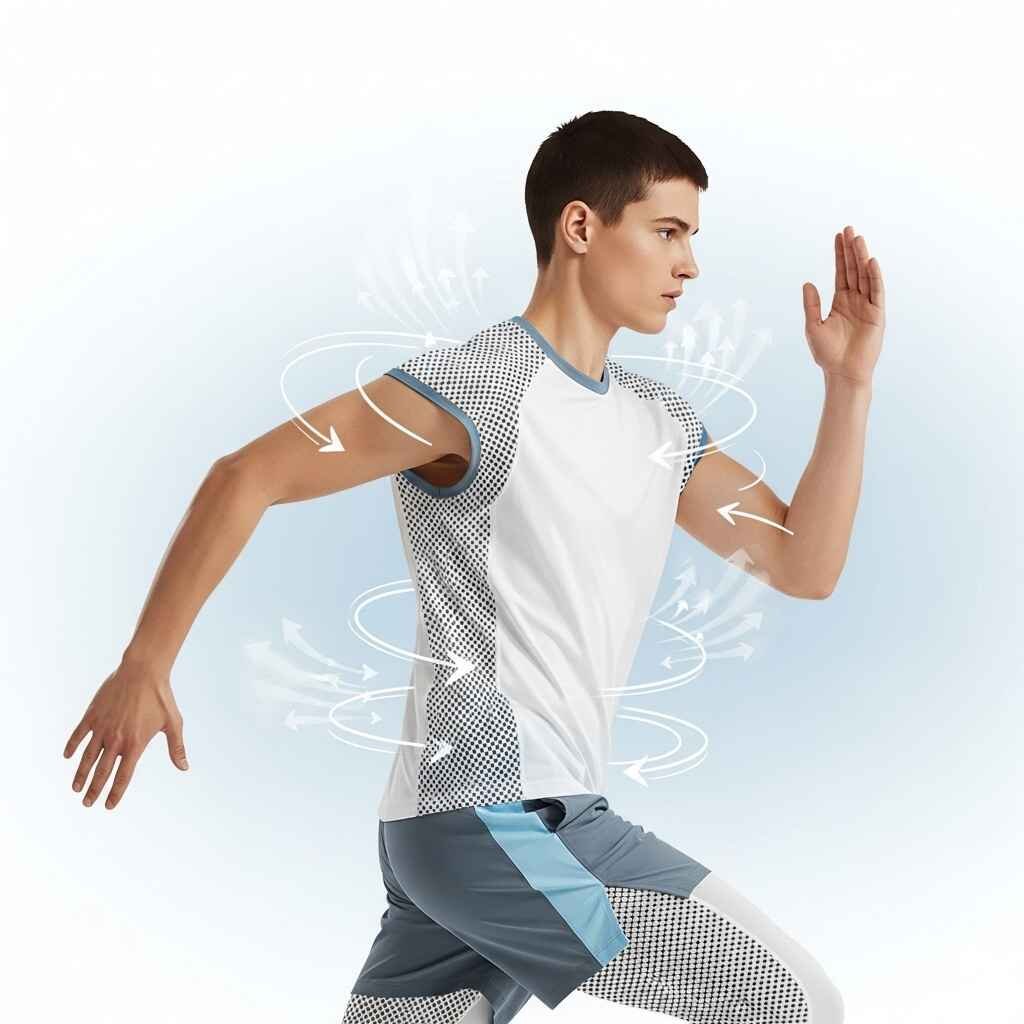 4. Polyester Mesh Blend (Breathability and Airflow).